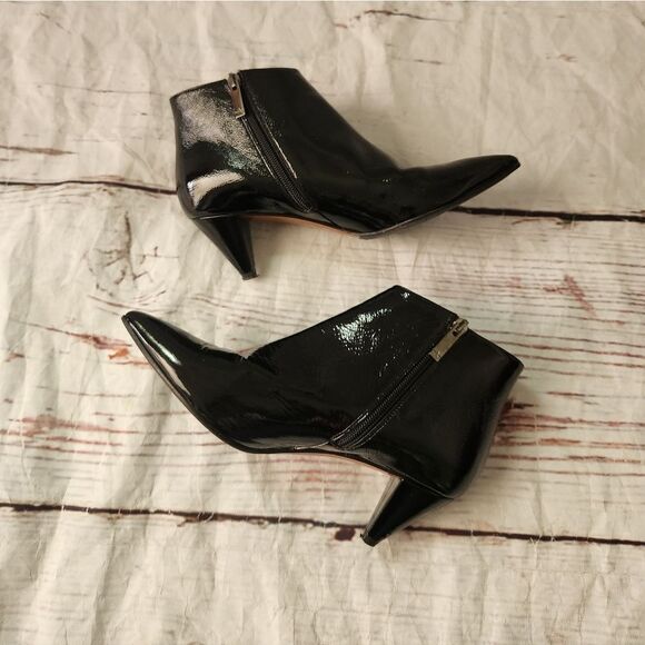 Aquatalia Anya Naplak Patent Leather Booties Size 8.5 - Picture 2 of 6